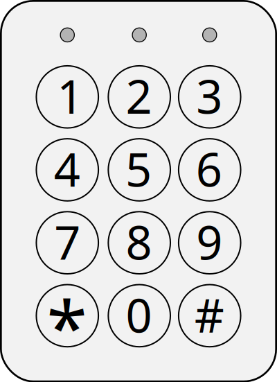 Code / alarm keypad clipart