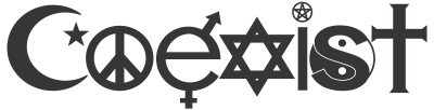 COEXIST Plain clipart