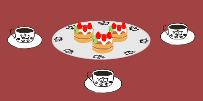 Coffee and pancake clipart
