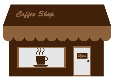 Coffee Shop Storefront clipart