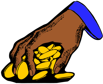 Coin grabber clipart
