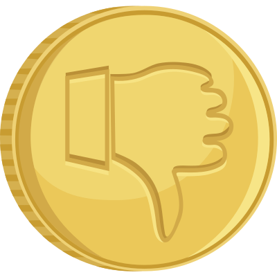 Coin thumbs down clipart