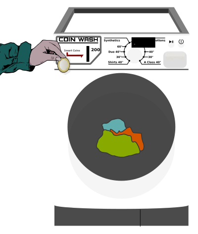 Coin Washing Machine clipart