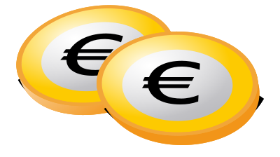 Coins with Euro-Sign clipart