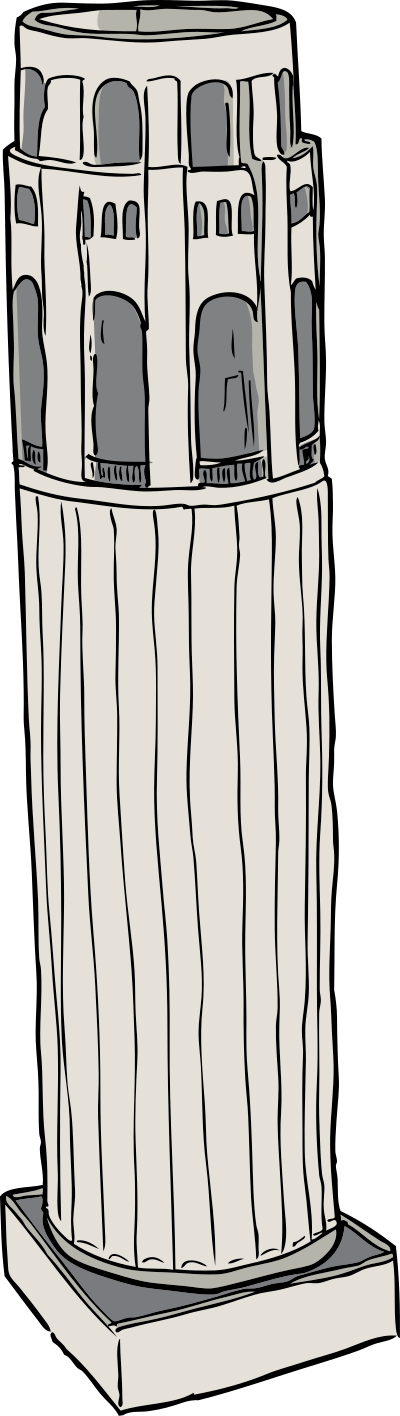 Coit Tower from Above clipart