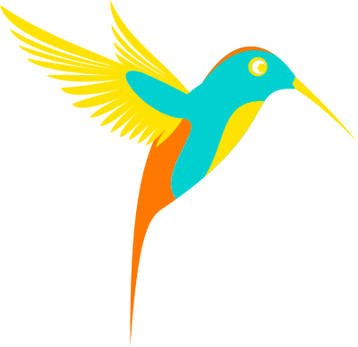 Colibri (single bird colorfull) clipart