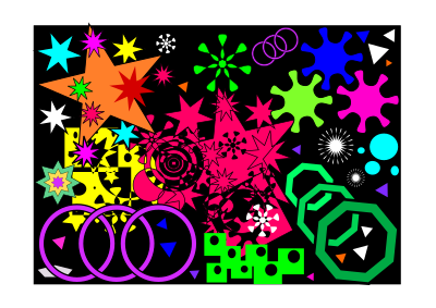 Collage geometric clipart