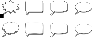 Collection of speech bubble clipart
