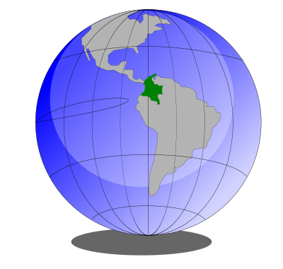 Colombia en el Globo clipart