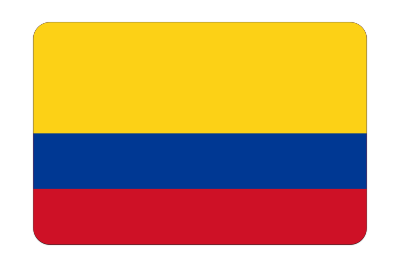 Colombia flag (bevelled) clipart