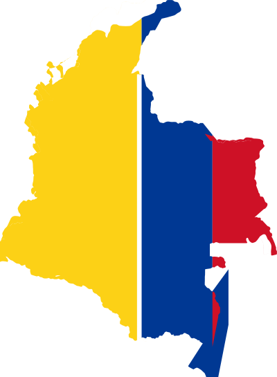 Colombia Map Flag clipart