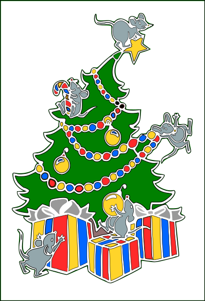 Colombia navidad arbol clipart