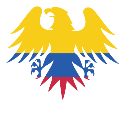 Colombian flag heraldic eagle clipart