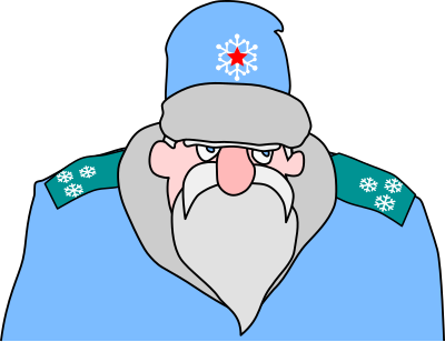Colonel Frost - russian military Santa Claus clipart