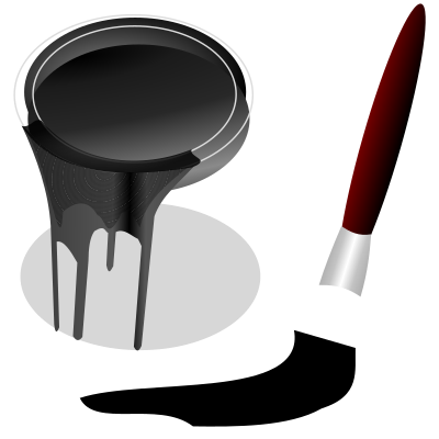 Color bucket black clipart