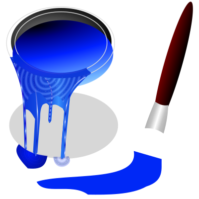 Color bucket blue clipart