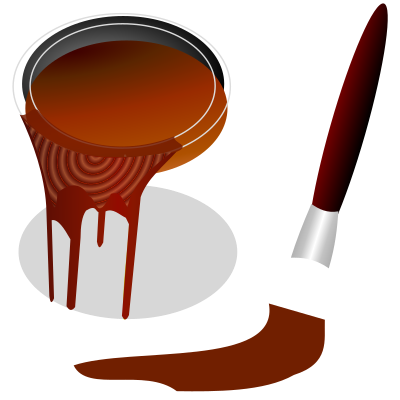 Color bucket brown clipart