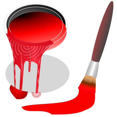 Color bucket red clipart