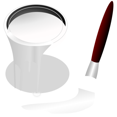 Color bucket white clipart