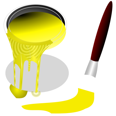 Color bucket yellow clipart
