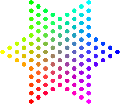 Color Dots Hexagram clipart
