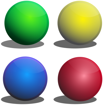 Color spheres, Esferas de colores clipart