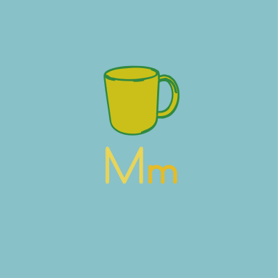 color-the-alphabet M m fourseasons/spring clipart