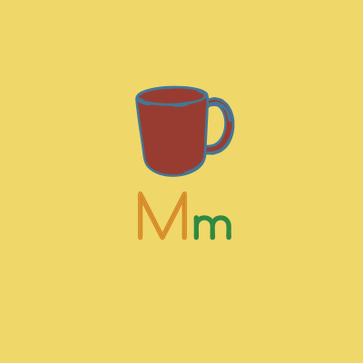 color-the-alphabet M m fourseasons/summer clipart