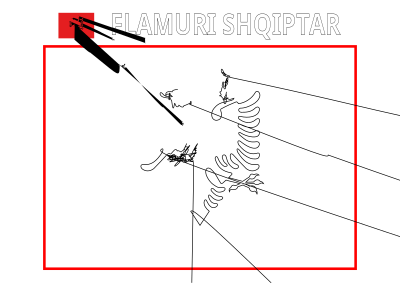 Color the flag of Albania clipart