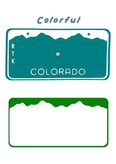 Colorado License Plate Blanks clipart