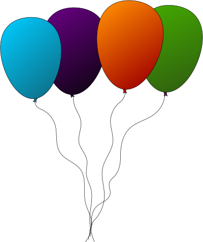 Colored balloons clipart