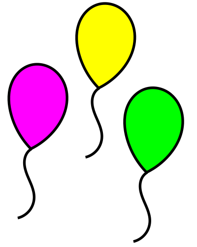 Colored balloons clipart