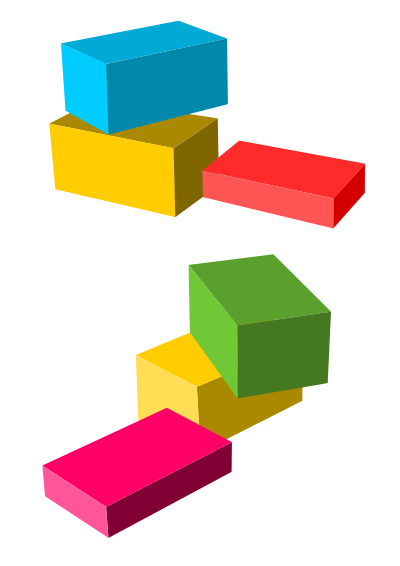 Colored boxes clipart