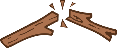 Colored Broken Wooden Stick clipart