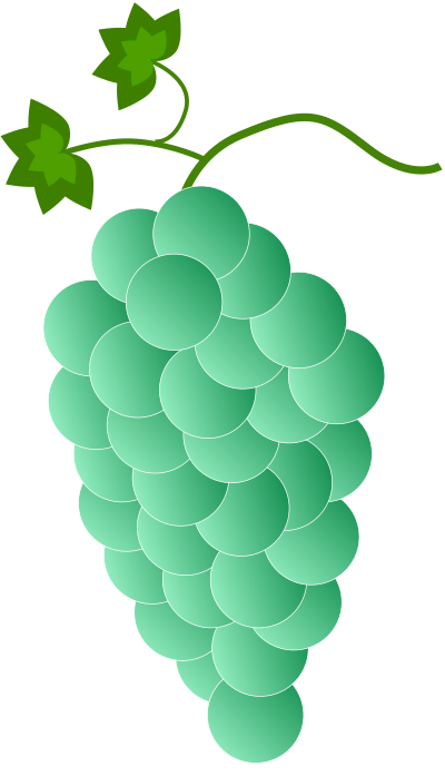 Colored Grapes - Green clipart
