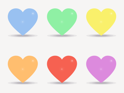 Colored Hearts - Pack clipart