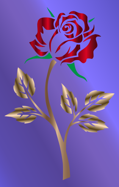Colored Rose 2 clipart