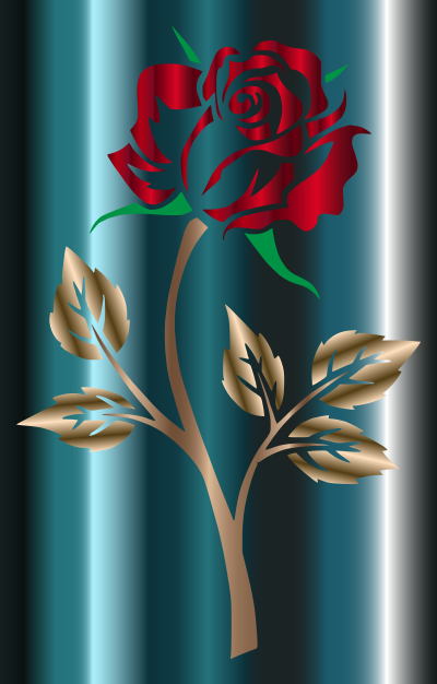 Colored Rose 3 clipart