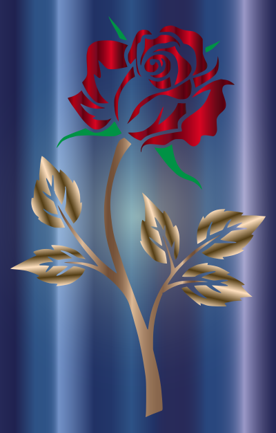 Colored Rose 4 clipart