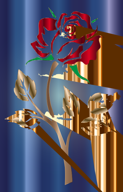 Colored Rose 5 clipart