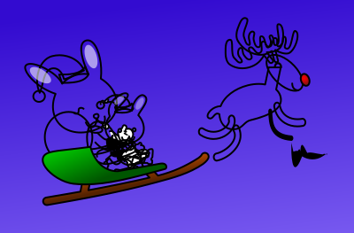 Colored: Santa Bunny clipart