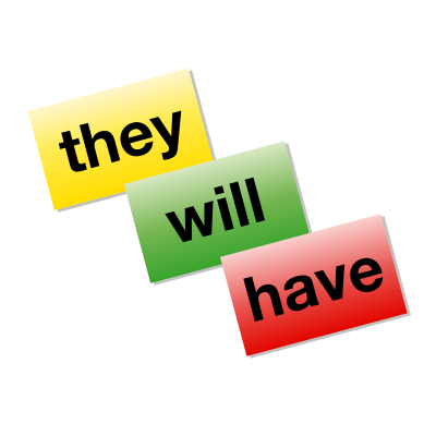 Colored Word Cards icon clipart