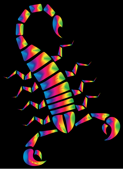 Colorful Abstract Tribal Scorpion 13 clipart