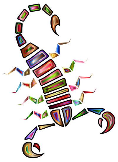 Colorful Abstract Tribal Scorpion 2 clipart