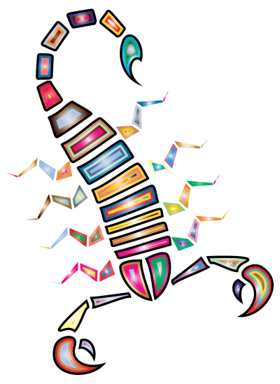 Colorful Abstract Tribal Scorpion clipart