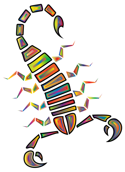 Colorful Abstract Tribal Scorpion 3 clipart