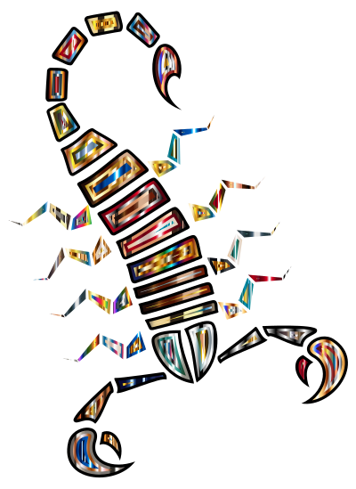Colorful Abstract Tribal Scorpion 4 clipart