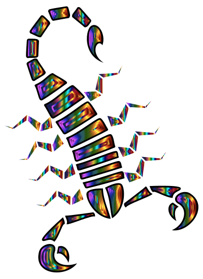 Colorful Abstract Tribal Scorpion 6 clipart
