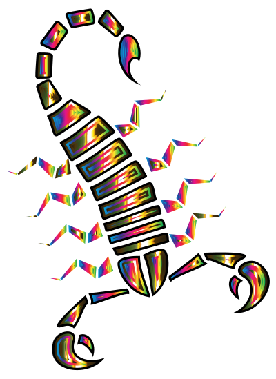 Colorful Abstract Tribal Scorpion 7 clipart