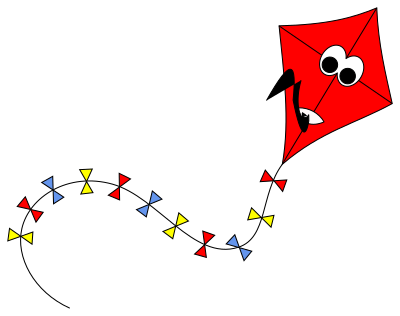 Colorful Anthropomorphic Kite clipart
